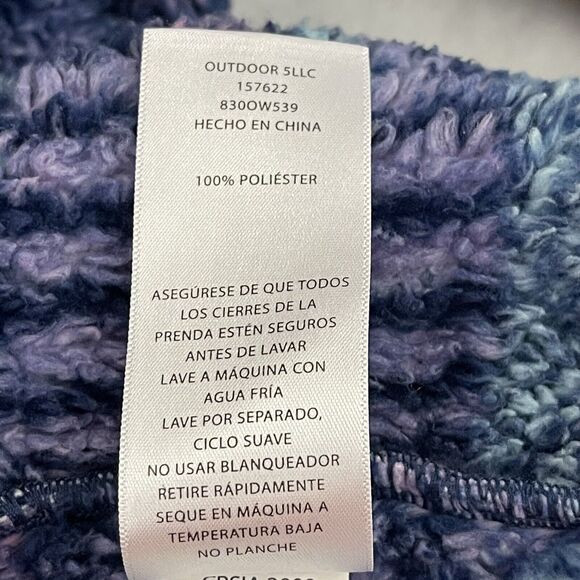 Eddie Bauer Kids Sherpa Fleece Hoodie Jacket L 14/16 Purple Full Zip - Picture 16 of 16